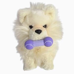 American Girl Pomeranian Dog & Bone Poseable Doll Pet Puppy Plush Faux Fur Toy